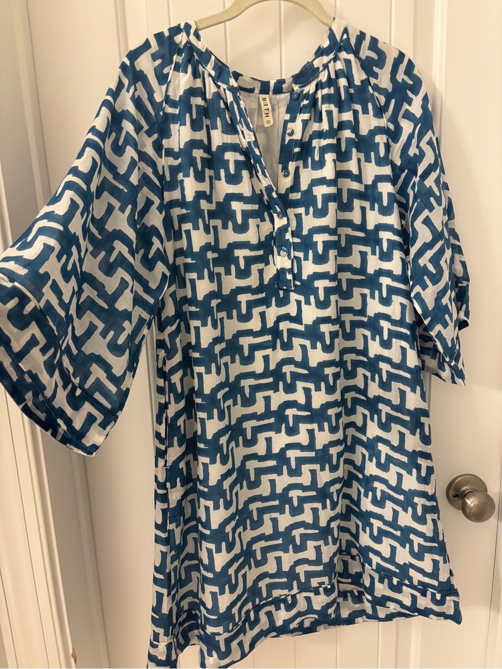 MIRTH Blue & White Printed Women’s Dress